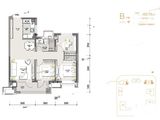 新空港孔雀城领航国际_3室2厅1卫 建面102平米
