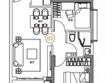 兰亭盛荟_2室2厅1卫 建面64平米