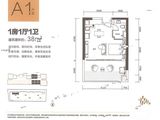 海雅缤纷城_1室1厅1卫 建面38平米