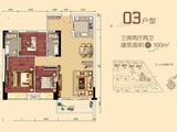 骏景华庭_3室2厅2卫 建面100平米