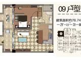 千禧源禧大厦_1室1厅1卫 建面76平米
