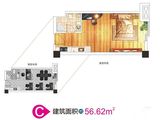 海纳光合谷_1室1厅1卫 建面56平米
