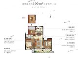 卓越万科新都会_3室2厅1卫 建面100平米