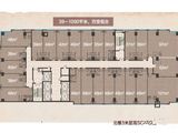 万鑫中央广场_北楼SOHO平面图 建面1090平米