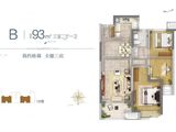 世茂云尚城_3室2厅1卫 建面93平米