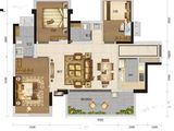 招商樾园_3室2厅2卫 建面94平米