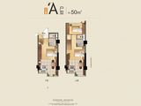 恒厚阳光一品_3室0厅2卫 建面50平米
