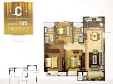 四季印象小区_3室2厅2卫 建面105平米