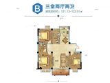 南湖御景_3室2厅2卫 建面121平米