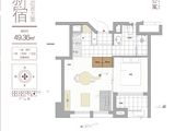 崇盛国际中心_1室1厅1卫 建面49平米