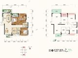 琼宇天伦百汇_3室2厅2卫 建面127平米