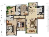 祁东奥园广场_4室2厅2卫 建面133平米