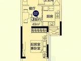 恒大悦府_1室1厅1卫 建面49平米