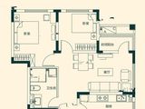 恒大云玺_2室2厅1卫 建面86平米