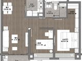 南桥金茂悦_2室2厅1卫 建面75平米