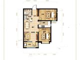 绿地新里城西斯莱公馆_2室2厅1卫 建面87平米