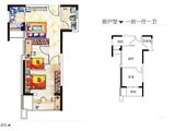 鱼先生的社区_1室1厅1卫 建面49平米