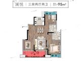 阳光城大唐文澜府_3室2厅2卫 建面95平米