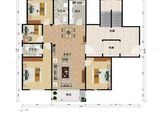 锦华茗邸居住小区_4室2厅2卫 建面129平米