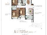 中海湖滨世家二期_3室2厅2卫 建面125平米