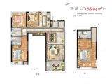 城建琥珀御宾府_4室2厅3卫 建面135平米