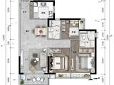 时代美宸二期_3室2厅2卫 建面99平米
