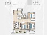 奥园誉峰澜樾庭_3室2厅1卫 建面96平米