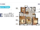 万达体育新城_3室2厅2卫 建面95平米