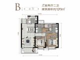 华润置地二十四城_3室2厅2卫 建面120平米