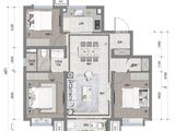 万科公园都会_3室2厅1卫 建面106平米