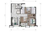 阳光城壹号蔷薇溪谷_3室2厅2卫 建面102平米