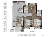 中梁暨阳时光_3室2厅2卫 建面112平米