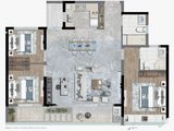 美的君兰锦绣_3室2厅2卫 建面108平米