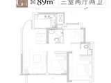 大华公园荟_3室2厅2卫 建面89平米