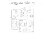 江海云辰_3室2厅1卫 建面90平米