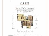 景祥君悦_2室2厅1卫 建面90平米