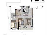 长住秋时皓月府_3室2厅2卫 建面96平米