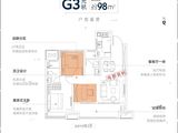 万瑞拾光林语_3室2厅2卫 建面98平米