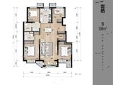 万科新都荟_4室2厅2卫 建面130平米