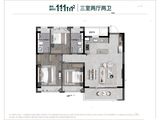 龙湖九里璟园_3室2厅2卫 建面111平米