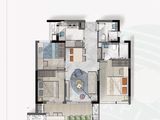 万科城市花园_3室2厅2卫 建面86平米