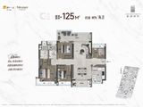 松湖润府_4室2厅2卫 建面125平米