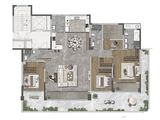 恒尊海天云邸_4室2厅3卫 建面193平米